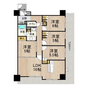 2LDK 間取り図