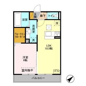 1LDK 間取り図