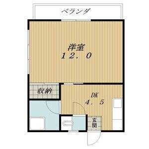 1DK 間取り図