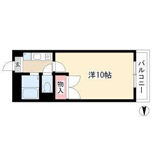 1K 間取り図