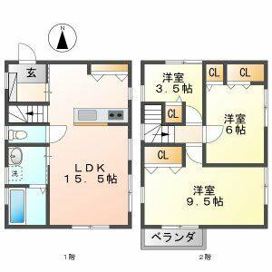 3LDK 間取り図
