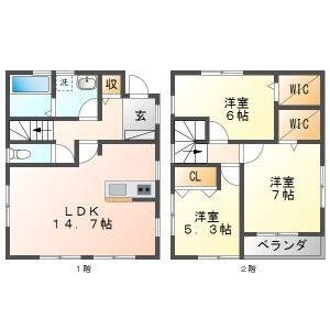 3LDK 間取り図