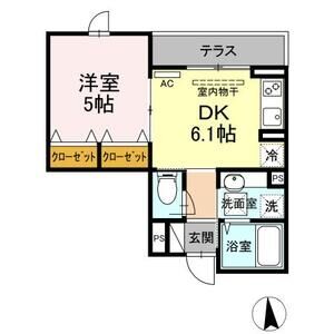 1DK 間取り図