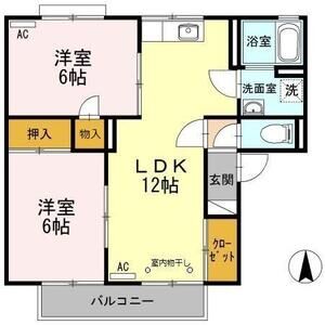 2LDK 間取り図