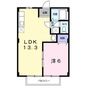 1LDK 間取り図