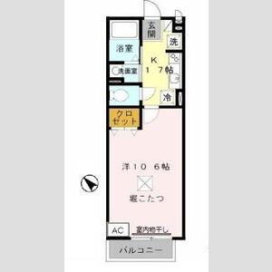 1K 間取り図