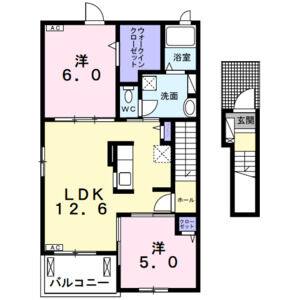 2LDK 間取り図