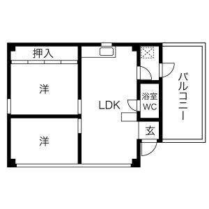 2LDK 間取り図