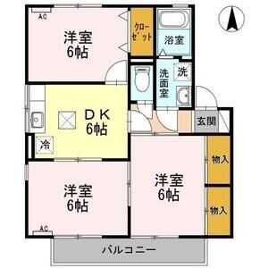 3DK 間取り図