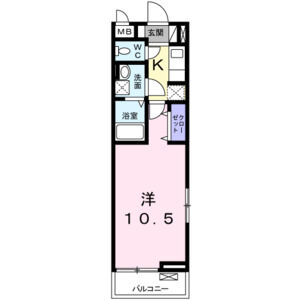 1K 間取り図