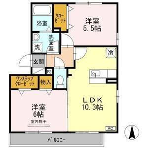 2LDK 間取り図