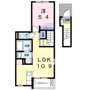 1LDK 間取り図