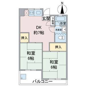 2DK 間取り図
