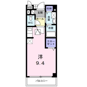ワンルーム 間取り図