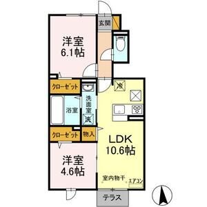 2LDK 間取り図