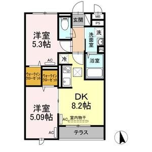 2DK 間取り図