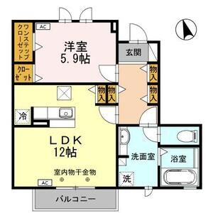 1LDK 間取り図