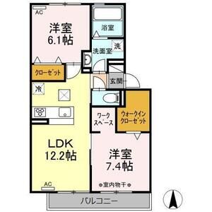 2LDK 間取り図