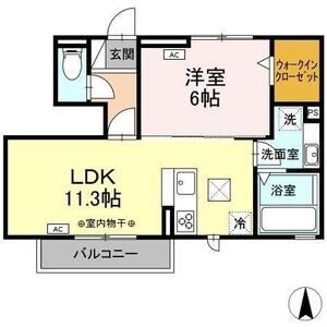 1LDK 間取り図