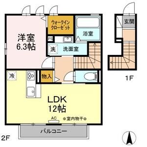 1LDK 間取り図