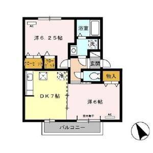 2DK 間取り図