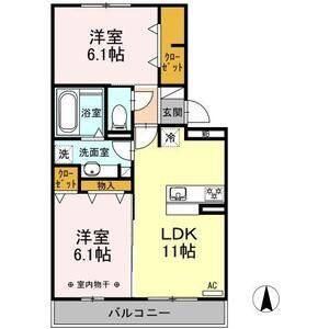 2LDK 間取り図