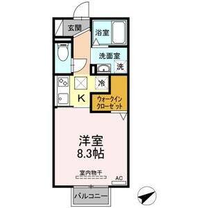 1K 間取り図