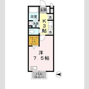 1K 間取り図