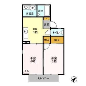 2DK 間取り図