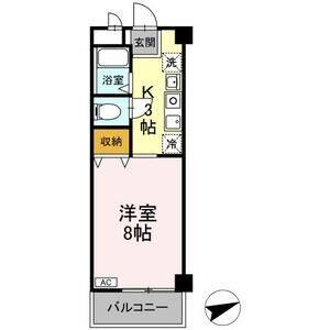 1K 間取り図