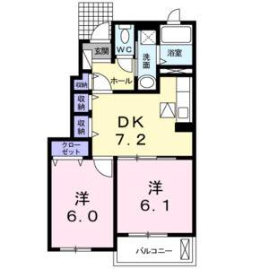 2DK 間取り図