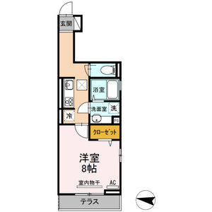 1K 間取り図