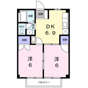 2DK 間取り図