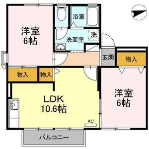 2LDK 間取り図