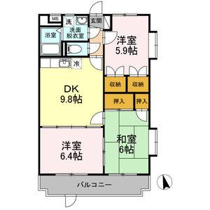 3DK 間取り図