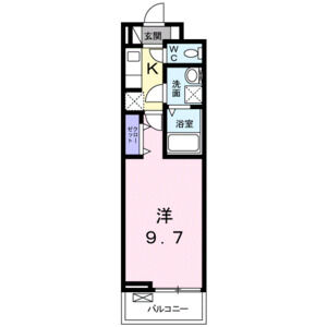 1K 間取り図