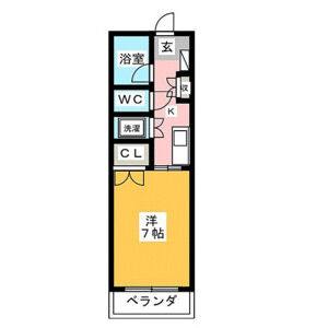 1K 間取り図
