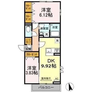 2DK 間取り図