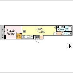 1LDK 間取り図