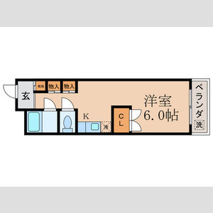1K 間取り図