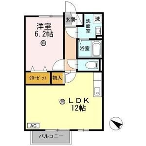 1LDK 間取り図