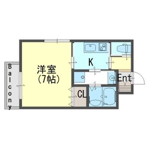 1K 間取り図
