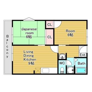 2DK 間取り図