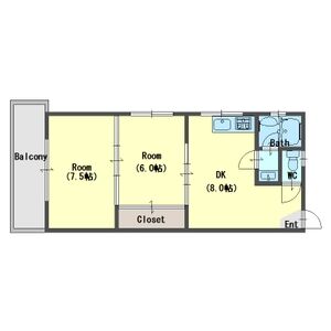 2DK 間取り図