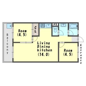 2LDK 間取り図