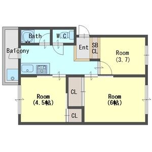 3DK 間取り図