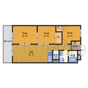 3LDK 間取り図