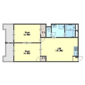 2LDK 間取り図