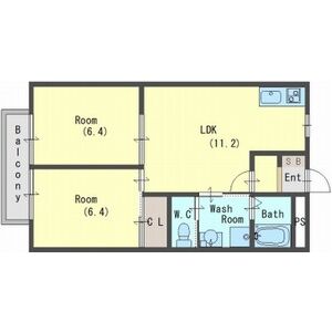 2LDK 間取り図