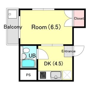 1DK 間取り図
